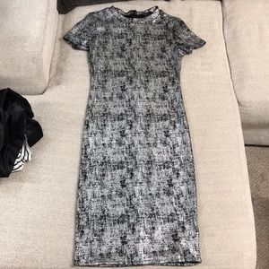 Black and White shimmer dress